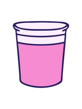 Titrek hareketli el animasyonu çizilmiş tuhaf çizgi film saksısı.