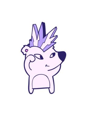 Sevimli çizgi film ayı imajının hareketli animasyonu