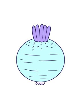 Karikatür şalgamının hareketli animasyonu