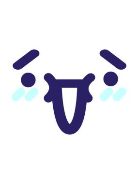 Utanç verici şirin yüz simgesinin ışık efekti animasyonu