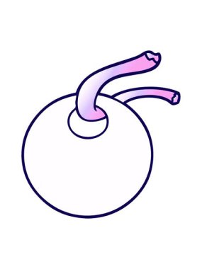 Çizgi film hediye etiketinin neon ışık efekti canlandırması