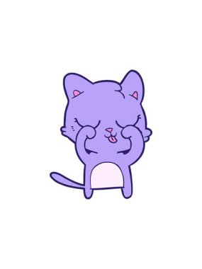 Eğlenceli çizgi film kedisinin hareketli animasyonu