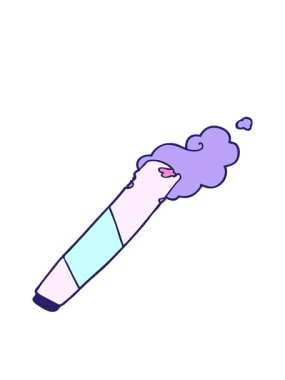 rulo sigara karikatürünün hareketli animasyonu