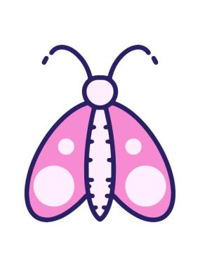 Basit bir kelebek çiziminin ışık efekti animasyonu