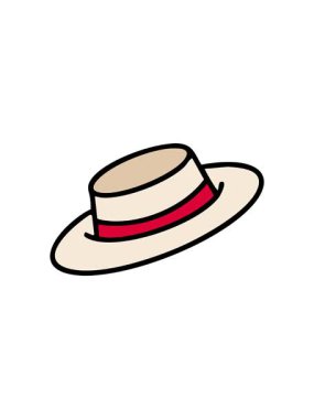 Geleneksel Brezilya şapkasının radyoaktif parlak animasyonu