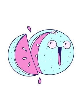 Çılgın turuncu çizgi filmin titreşimli animasyonu