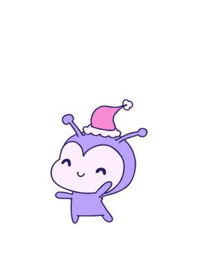 Kawaii bayan böceğinin çizilmiş el animasyonunu genişletiyorum.