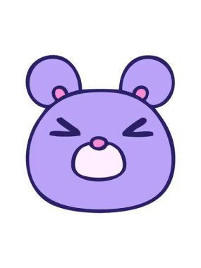 el çizilmiş garip fare suratlı çizgi film efektinin canlandırmasını göster