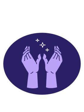 ellere ulaşmanın ikonik dövme tarzının hareketli animasyonu