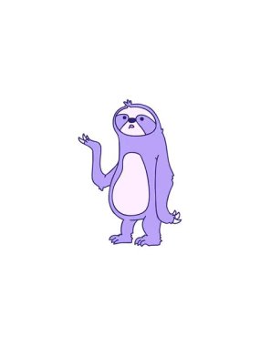 El çizimi tuhaf çizgi film tembelliğinin gösterişli satış animasyonu