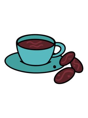 Fasulyeli geleneksel Brezilya kahvesinin titreşimli animasyonu