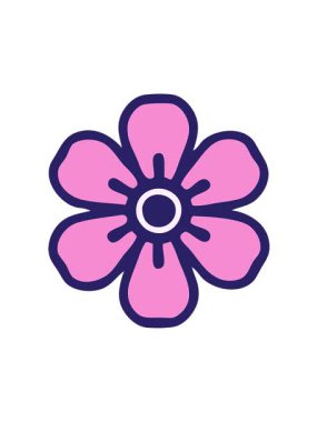 Bir çiçeğin dekoratif çiziminin hareketli animasyonu