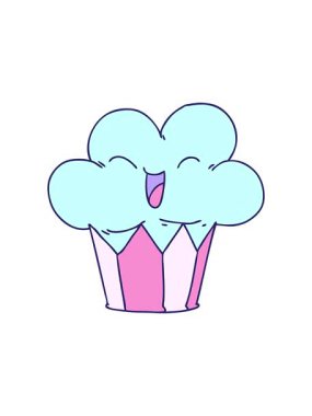 El çiziminin hareketli animasyonunu patlatmak, neşeli çizgi film pastası.