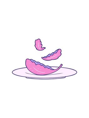 Çizgi film salata yapraklarının hareketli animasyonu