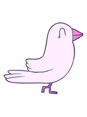 Eğlenceli çizgi film karakterinin hareketli animasyonu