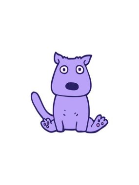 Sakin köpek çizgi filminin satış animasyonu