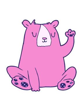 Karikatür ayı çiziminin titreyen hareketi