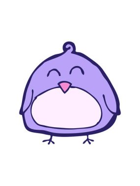 Komik çizgi film kuşunun parlak ışık efekti