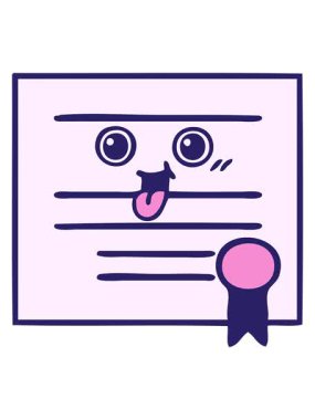 Mezuniyet diplomasının sevimli çizgi filminin animasyonunu salla ve durdur