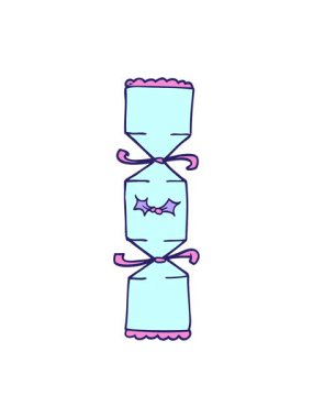 Parlak ışık efekti Noel krakerinin animasyonu