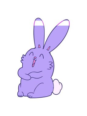 Çizgi filmdeki neşeli tavşanı canlandırın.