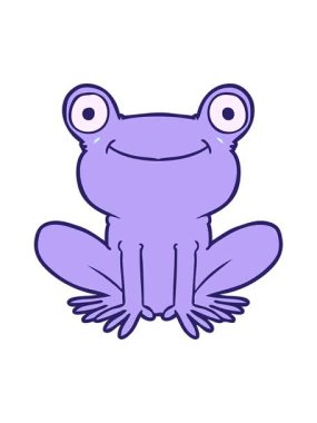 Komik bir kurbağa çizgi filminin animasyonunu salla ve durdur