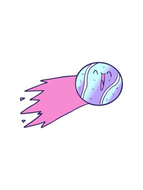 Uçan tenis topu çizgi filminin hareketli animasyonu