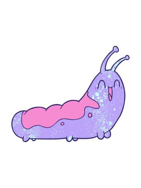 Komik tırtıl çizgi filminin hareketli animasyonu