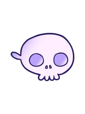 Ürkütücü kafatası maskesinin titreşimli animasyonu