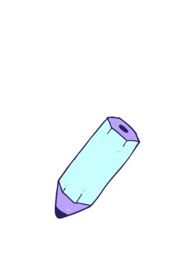 Çizgi film karakteri karalamalarının zıplama hareketi