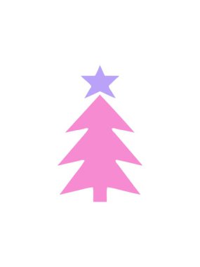 Bir yılbaşı ağacının düz renkli retro karikatürünün dikkat çekici animasyonu