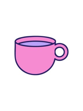 Bir fincan kahve karikatürünün hareketli animasyonu