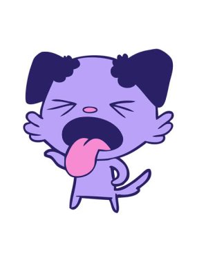 İğrenmiş bir köpeğin parlak ışık efekti animasyonu