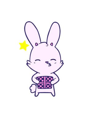 Parıldayan yıldızlar meraklı tavşan çizgi filminin animasyonunu günümüze uyarlar.