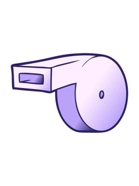 Işık efekti çizgi film düdüğünün animasyonu