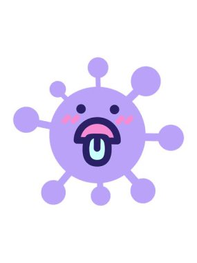 Dilini dışarı çıkaran şok virüsün titreşimli animasyonu