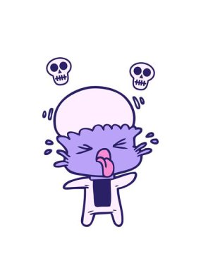 Garip uzaylıların kafatası animasyonları