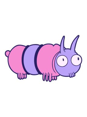 şirin bir çizgi film böceğinin animasyonunu bob ve duraklat