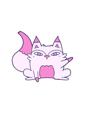 Karikatür kutup tilkisinin hareketli animasyonu