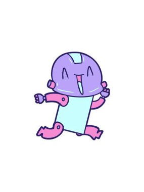 Çizgi film android çiziminin bölünme etkisi