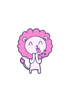 Mutlu çizgi film aslanının yanıp sönen radyal çizgileri.