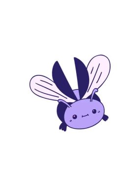 Elle çizilen ilginç çizgi film uçan böceğinin gösterişli satış animasyonu