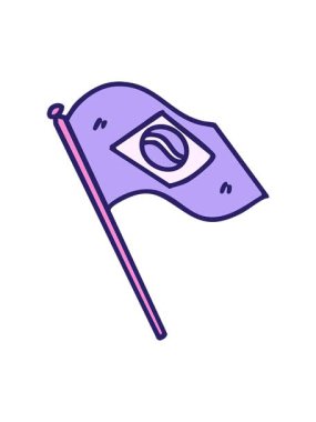 Neon Brezilya bayrağının sallanışını salla ve duraklat