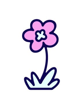 Çiçek tasarımı karalamalarının neon ışık efektleri