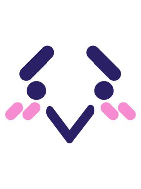 Utangaç kuş suratlı ikonun hareketlerini salla ve durdur