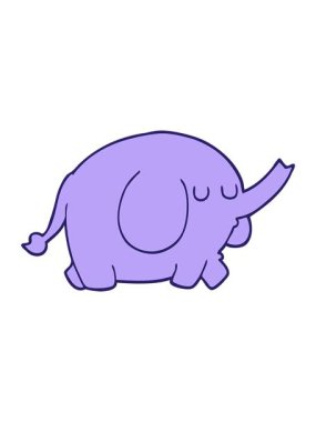 Fil çizgi filinin parlak ışık efekti