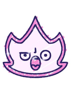 Alev Karakteri Tebeşir Çiziminin parlatıcı etkisi