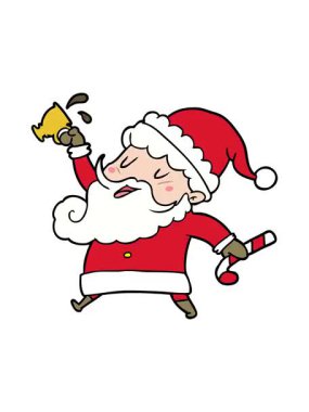 Sıcak kakaolu bir Noel Baba çizgi filminin canlandırma efekti