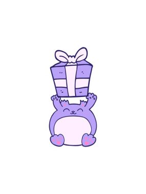 Tatlı çizgi film Noel Ayısı 'nın hareketli animasyonu