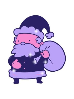 Sevimli Noel Baba 'nın parıltı efekti